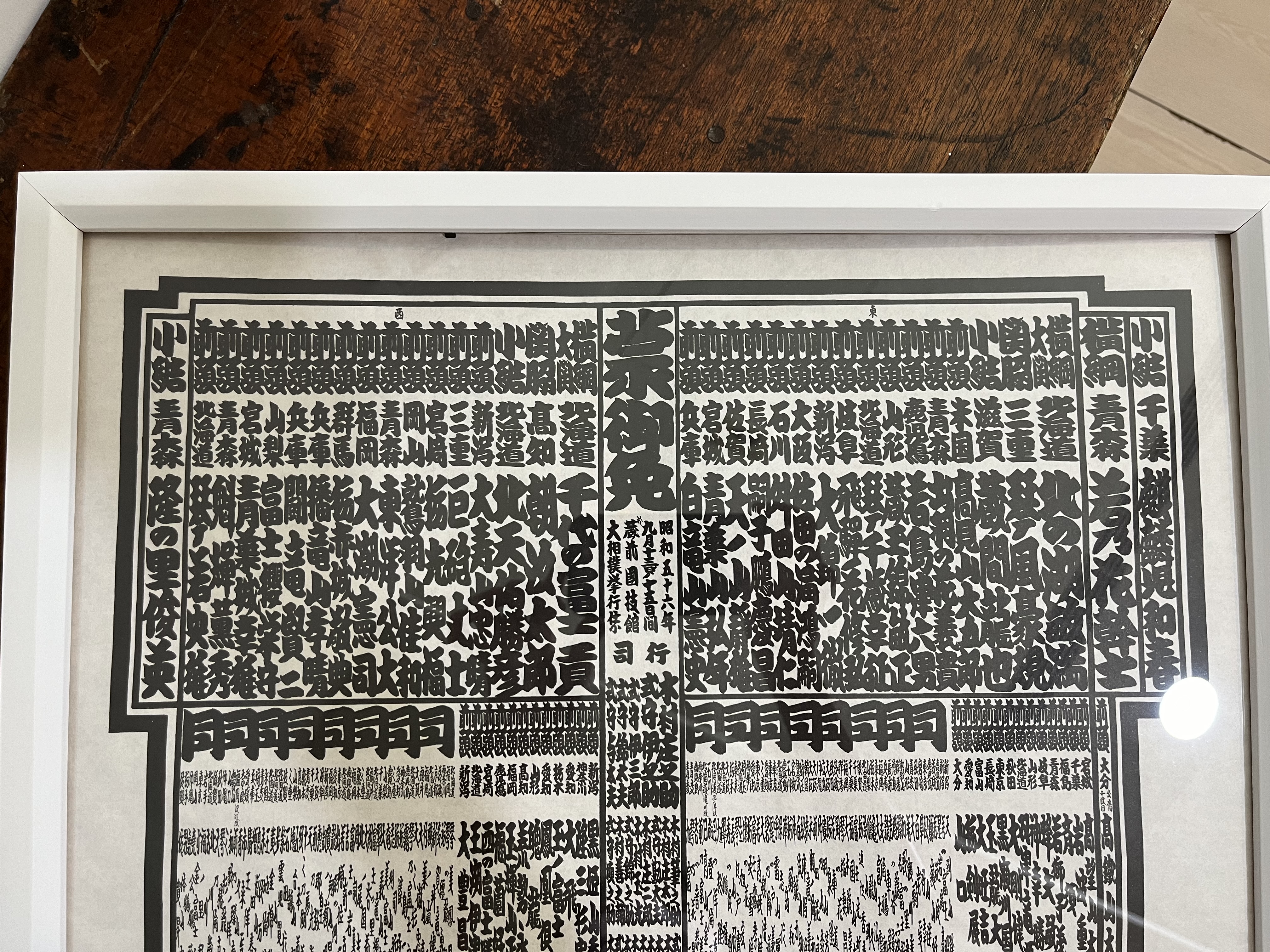 Japanese sumo banzuke