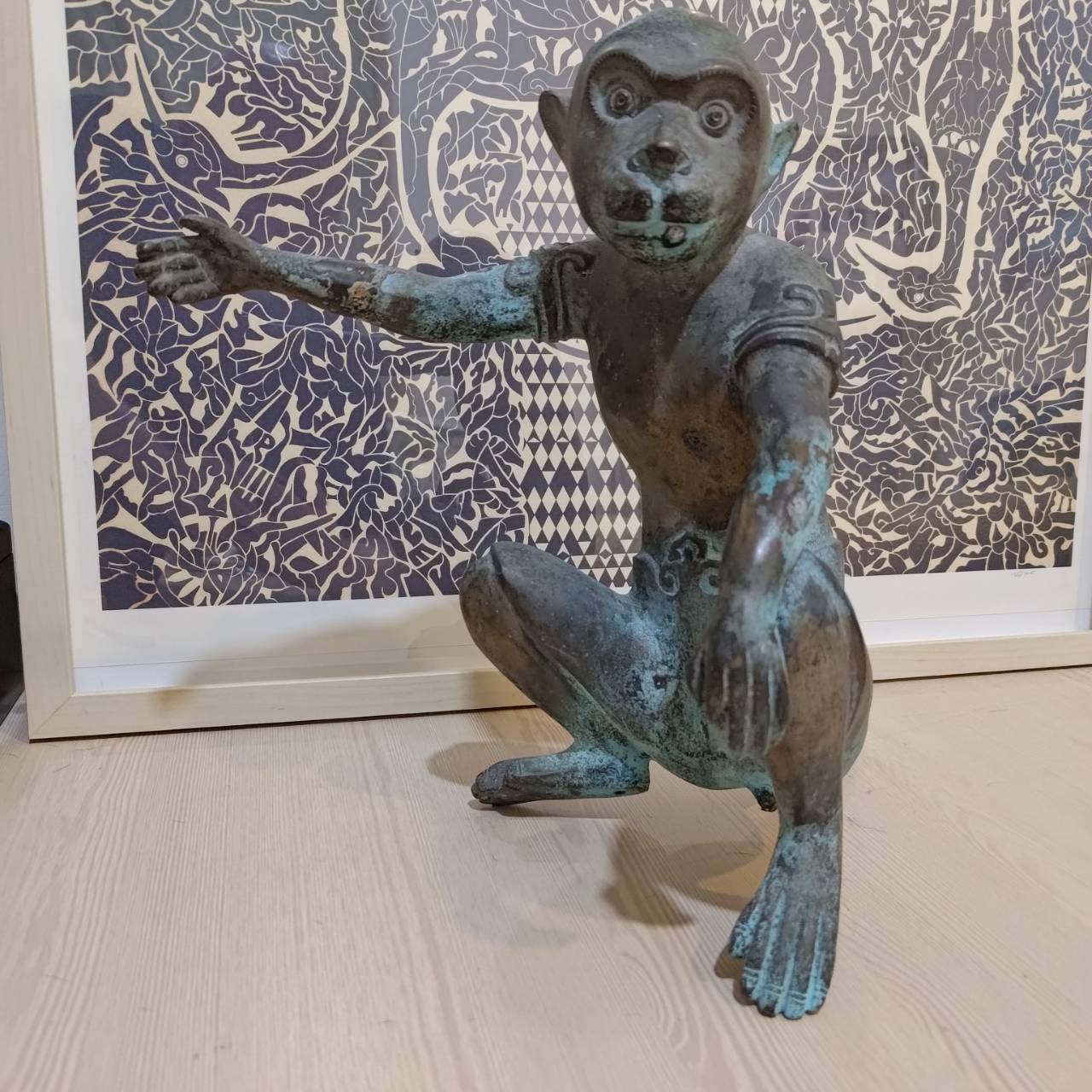 Qing dynasty (1850s-1870s) brass monkey 清代黃銅猴-約1850～1870年代